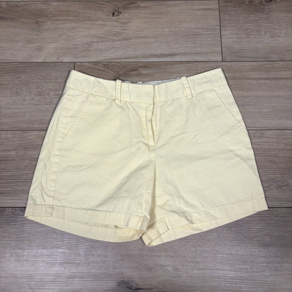 SANDRO Paris Pastel Yellow 100% Cotton Shorts 6 Modes 4.5" Inseam Coastalcore